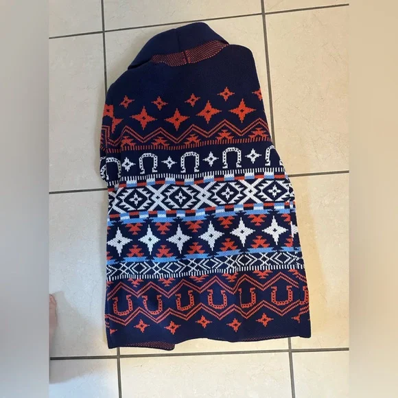 NWT Lucky Brand Southwestern Aztec Open Front Cardigan Sweater. - Picture 7 of 7
